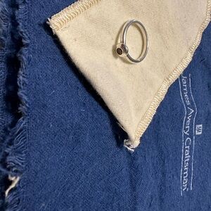 JAMES AVERY remembrance ring, pink sapphire (October) birthstone sz 7